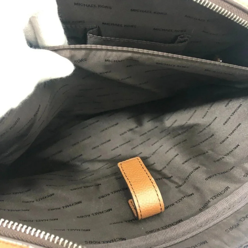 Michael Kors logo Bag 2WAY Briefcase Document Bag Business bag Leather Brown